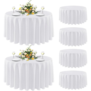 Tovaglia matrimonio banchetto tovaglie per eventi macchia resistente rughe copertura in poliestere lavabile Buffet feste e campeggio - Product Image 1