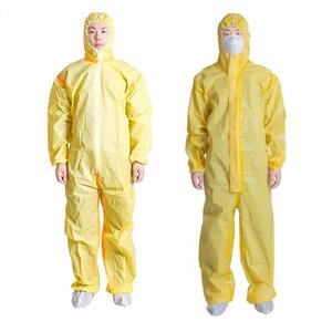 Ropa desechable de seguridad, Anti-sangre y polvo SF SMS, con puños elásticos y con capucha, Overol médico desechable - Product Image 4