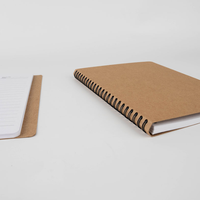 Carnet en papier kraft A5, carnet à spirales, logo personnalisé, couverture souple, bloc-notes, carnet à spirales intérieur