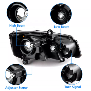 Phares Pour 11-20 Dodge <span class=keywords><strong>Grand</strong></span> Caravan 08-16 Chrysler Town & Country Noir lampes - Product Image 3