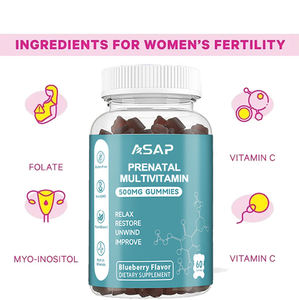 Gummies de fertilité OEM, gummies multivitaminés prénatales pour adultes - qualité alimentaire, certifiées halal/kasher, améliorent l'immunité, emballage en vrac - Product Image 2