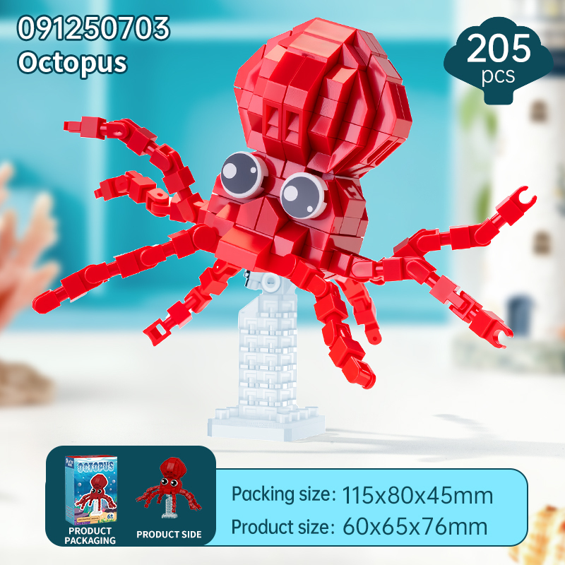 HDX145817 Animaux marins - Poulpe 205 pièces
