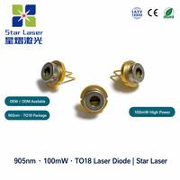 Diodo Láser Infrarrojo QSI QL90O7SX 905nm 100mW TO5.6 5.6mm, Módulo LD para Sensor LIDAR Industrial