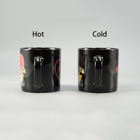 Mug en céramique personnalisé sensible à la chaleur, changeant de couleur, OEM, tasse à café magique semi-porcelaine pour importateurs et designers