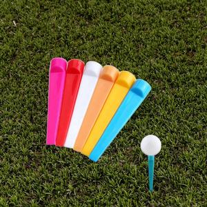 Tees de golf en plastique écologiques personnalisables de 70 mm, clous plats, clous droits, modèle HYT-18, emballage personnalisable, fournitures de golf - Product Image 1
