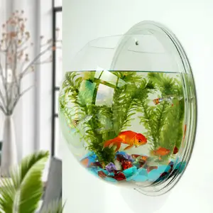 עיצוב קיר אקרילי סיטונאי להתאמה אישית אקרילי שקוף עגול דגים