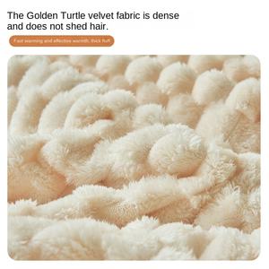 Nouvelle couverture en polaire tricotée épaisse Golden Beetle, couleur unie, écologique, pour la maison, pour la chaleur et le confort - Product Image 3