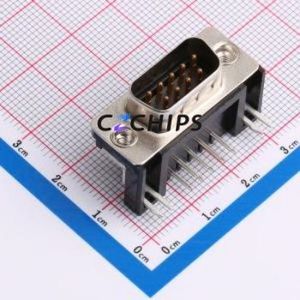 2301843-1 D-Sub/VGA Connector Bent Lead Through Hole Connector Male 9P Right Angle Insert 2 - Product Image 1
