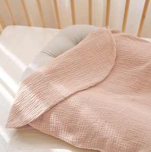 Cover per lettino rimovibile alla moda in maglia di mussola di cotone organico tinta unita per uso domestico o alberghiero - Product Image 6