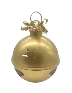 Grande sino de Natal de metal 2024 grande bola de Natal para decoração de casa presente shopping