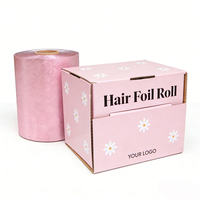 Rollo de Papel de Aluminio para Peluquería de Alta Calidad, Color Personalizado, con Relieve, Impresión Personalizada para Coloración de Cabello en Salón