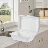 Récipient alimentaire jetable rectangulaire en bagasse 7*5 "100% compostable