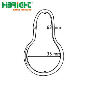 Crochets d'anneau en métal en acier de gros et clips de suspension en plastique pour l'affichage de supermarché - Product Image 6