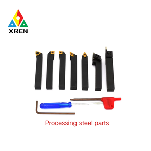 Set di 7 Portautensili per Tornitura e Alesatura per Tornio <span class=keywords><strong>CNC</strong></span> con Gambo da 8mm 10mm, con 7 Inserti in Carburo e Chiavi - Product Image 2