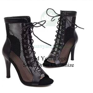Zapatos de Baile de Salón para Mujer, Botas de Jazz, Tango, <span class=keywords><strong>Bachata</strong></span>, Tacón Alto - Product Image 3