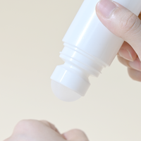 Flacon roll-on en plastique PP blanc recyclable de 30 ml et 60 ml avec bouchon à vis, impression personnalisée pour emballage cosmétique anti-transpirant