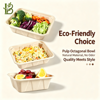Contenants alimentaires jetables en bagasse 100 % compostables pour la restauration rapide, boîtes à emporter, sûrs pour les aliments, étanches, compatibles micro-ondes, 32/36 oz avec couvercle