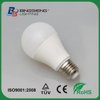 Ampoule LED dimmable OEM A60 E27 9W 10W 110V 220V haute luminosité en aluminium et plastique SMD pour usage commercial, bureaux, hôtels, certifiée CE