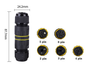 M20 2 PIN al aire libre LED cable tornillo bajo el agua IP68 impermeable cable conector eléctrico Circular cable de alimentación conector de terminal - Product Image 2