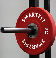 SMARTFIT grosir peralatan Gym Bumper berwarna uretana piring kompetisi PU berat piring