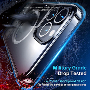 Funda Magnética Transparente Antigolpes con Soporte para <span class=keywords><strong>iPhone</strong></span> 17 Air 16 <span class=keywords><strong>Pro</strong></span> <span class=keywords><strong>Max</strong></span> 15 <span class=keywords><strong>14</strong></span> <span class=keywords><strong>13</strong></span> <span class=keywords><strong>12</strong></span> Plus <span class=keywords><strong>11</strong></span>, Accesorios para Celulares - Product Image 4