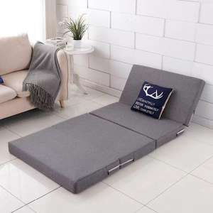 Trifold Portable 3 Almohadilla de cama plegable Colchón superior de almohada Trifold Guest Japanese Futon Floor Colchón de espuma plegable para dormir - Product Image 1
