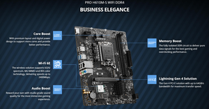 เมนบอร์ด PRO H610M-S WIFI DDR4 LGA1700 mATX รองรับซีพียู Intel Core I3 I5 I7 รุ่นที่ 12 และ 13  รองรับ NVME M.2 Wi-Fi 6 สำหรับเดสก์ท็อป - Product Image 6