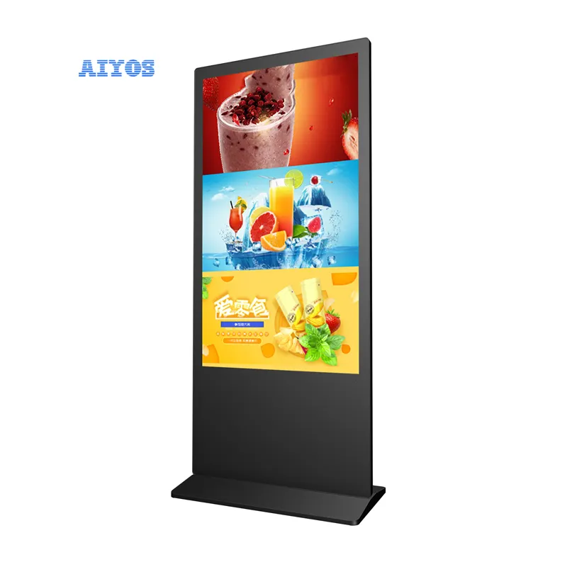 85inch Full HD Big TV Advertising Digital Signage LCD Screen Kiosk Display Interactive Touch Screen Monitor Floor Stand Kiosk
