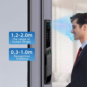 قفل ذكي للباب الزجاجي الخارجي مقاوم للماء مع تقنية التعرف على الوجه ثلاثي الأبعاد وبصمة الإصبع، يعمل بتطبيق TUYA - Product Image 3