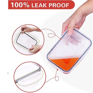 600ml Bpa Free Plastic Take Out Sandwich Toast <strong>Breakfast</strong> Food Storage <strong>Container</strong> with Airtight Lid Food Box - Product Image 6