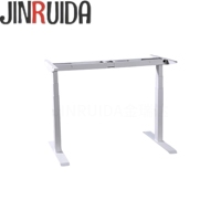 Cadre de bureau électrique réglable en hauteur à double moteur JINRUIDA, robuste et sans vibrations, pieds carrés à 3 sections pour table de bureau