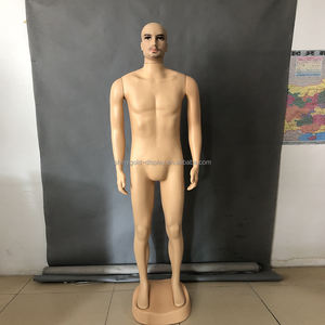 Manekin PE seluruh badan pria, Gaun Display Display realistis kulit manekin dengan alas - Product Image 3