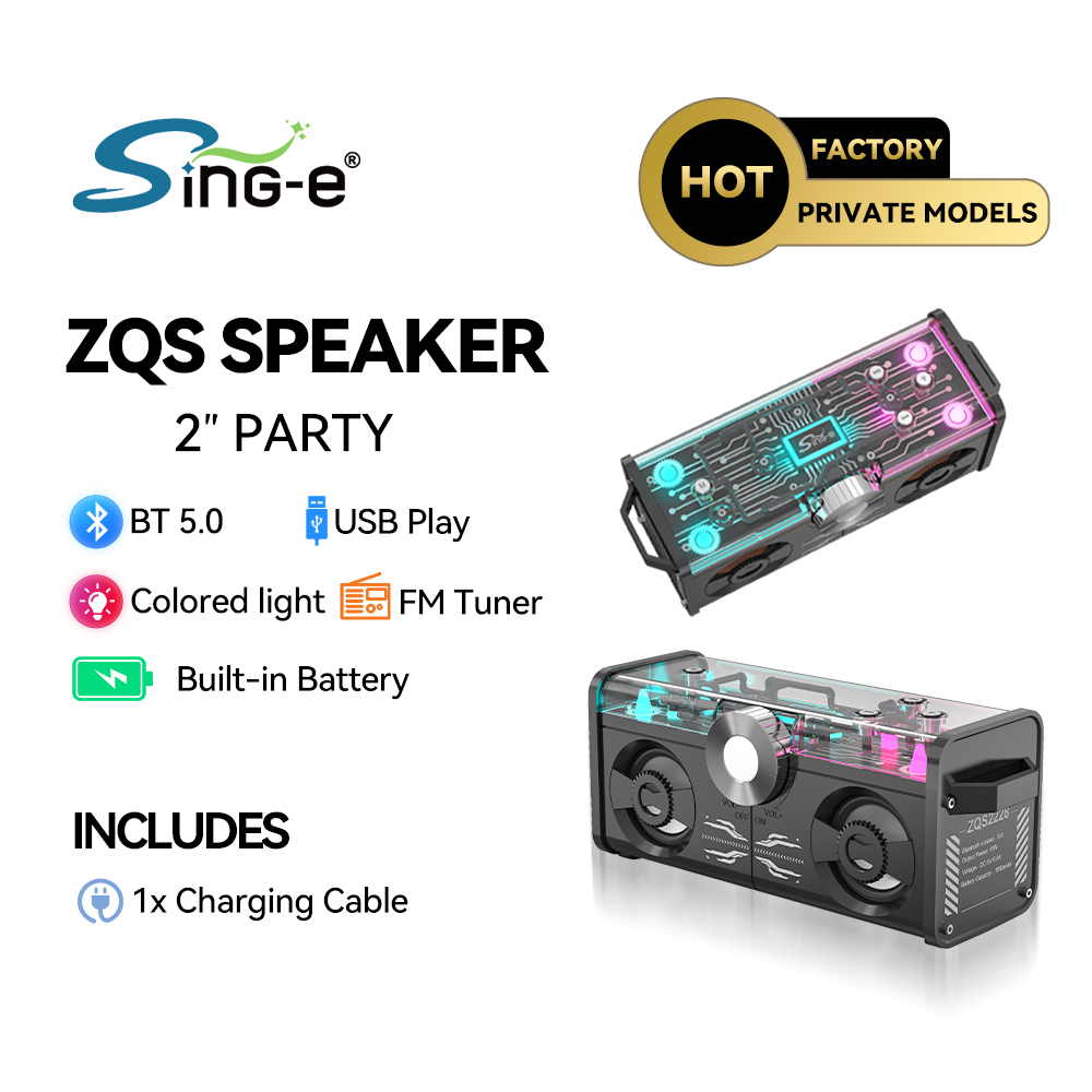 SING-E ZQS2228 Portable Bluetooth Speaker - Mini & Powerful