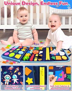 Tavola delle Attività Montessori, Giocattoli per Bambini e Bambine, Libro delle Attività |   Giocattoli Sensoriali Educativi per l'Apprendimento - Product Image 2