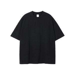 Camiseta de Cuello Alto para Hombre, 100% Algodón, 230 GSM, de Alta Calidad, Tallas Grandes, Color Negro, OEM/ODM - Product Image 1