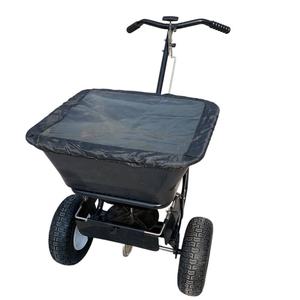 100lbs Caminhada Atrás Mão Transmissão Sal Espalhador Caminhada Atrás Transmissão Sal Espalhador Steel Frame - Product Image 3