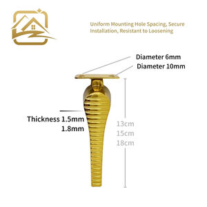 Patas de Sofá Modernas de Hierro Sólido, 15 cm, Doradas, en Forma de L, Resistentes y Fuertes, para Sofá, Cama, Gabinete, Muebles de Exterior, Hotel, Sala de Estar - Product Image 3