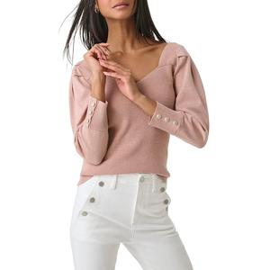 Pulls décontractés pour femmes Nouvelle collection de pulls à manches longues et col en V Pull solide Pull tricoté à la mode du Bangladesh - Product Image 4