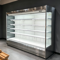 Refrigerador Comercial Vertical con Cortina de Aire para Supermercados, Sin Escarcha, Control Preciso de Temperatura, Fabricación OEM Personalizada