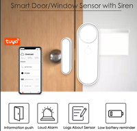 Alarme de porte sur site WiFi à son réglable avec bouton de panique SOS capteur de porte Tuya intelligent pour porte à usage domestique