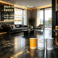 Cat Lantai Epoxy Metalik Self-Leveling Berkilau Tinggi, Anti Debu, Mudah Dibersihkan, Anti Selip, Tahan Aus, untuk Rumah Baru, Kamar