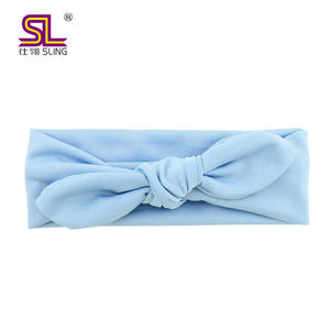 Diadema elástica suave para niña, Diadema con lazo de oreja de conejo para niños - Product Image 5