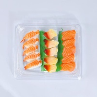 RESG rPET platos para cajas de sushi plateau à emporter pour emporter contenants jetables en plastique emballage boîte à sushi