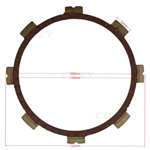 Üç tekerlekli motosiklet parçaları kauçuk debriyaj plakası sürtünme diski LF175 175cc 6 + 1 adet/Set friksiyon plakası debriyaj plakası - Product Image 3