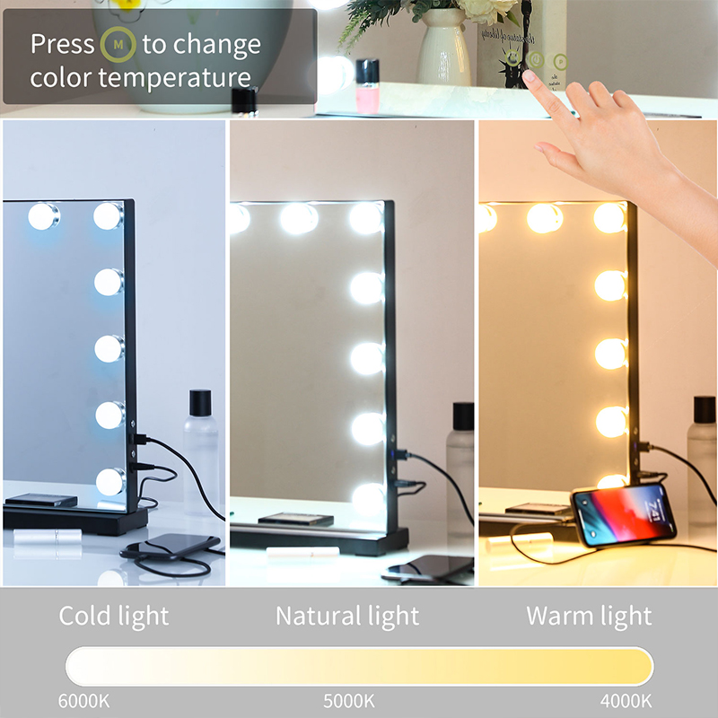 Skyeycare 14 светодиодных Голливуд косметическое зеркало настольная Светодиодная лампа зеркало для макияжа