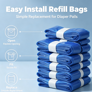 Bolsas de repuesto para contenedor de pañales, con barrera contra olores, desechables, de plástico, para contenedor de pañales de bebé - Product Image 1