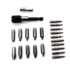Screw Extractor Set 22pcs Carbon Steel Industrial Grade Home Use Imperial Measurement Tool Kit - Product Image 1