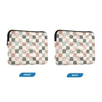 Nouveautés : Housse d'ordinateur portable matelassée à carreaux de 13 pouces, étui de protection rembourré pour MacBook