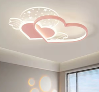 APCITL Nouvelle Plafonnier LED Moderne en Métal et Acrylique Blanc Chaud à Intensité Variable avec Télécommande, Design Mignon de Dessin Animé pour Chambre et Salon, AC