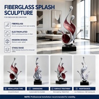 Escultura Abstracta de Fibra de Vidrio de Alta Gama, Decoración Artística para Interiores, para Vestíbulos de Hoteles y Salas de Exhibición Inmobiliarias